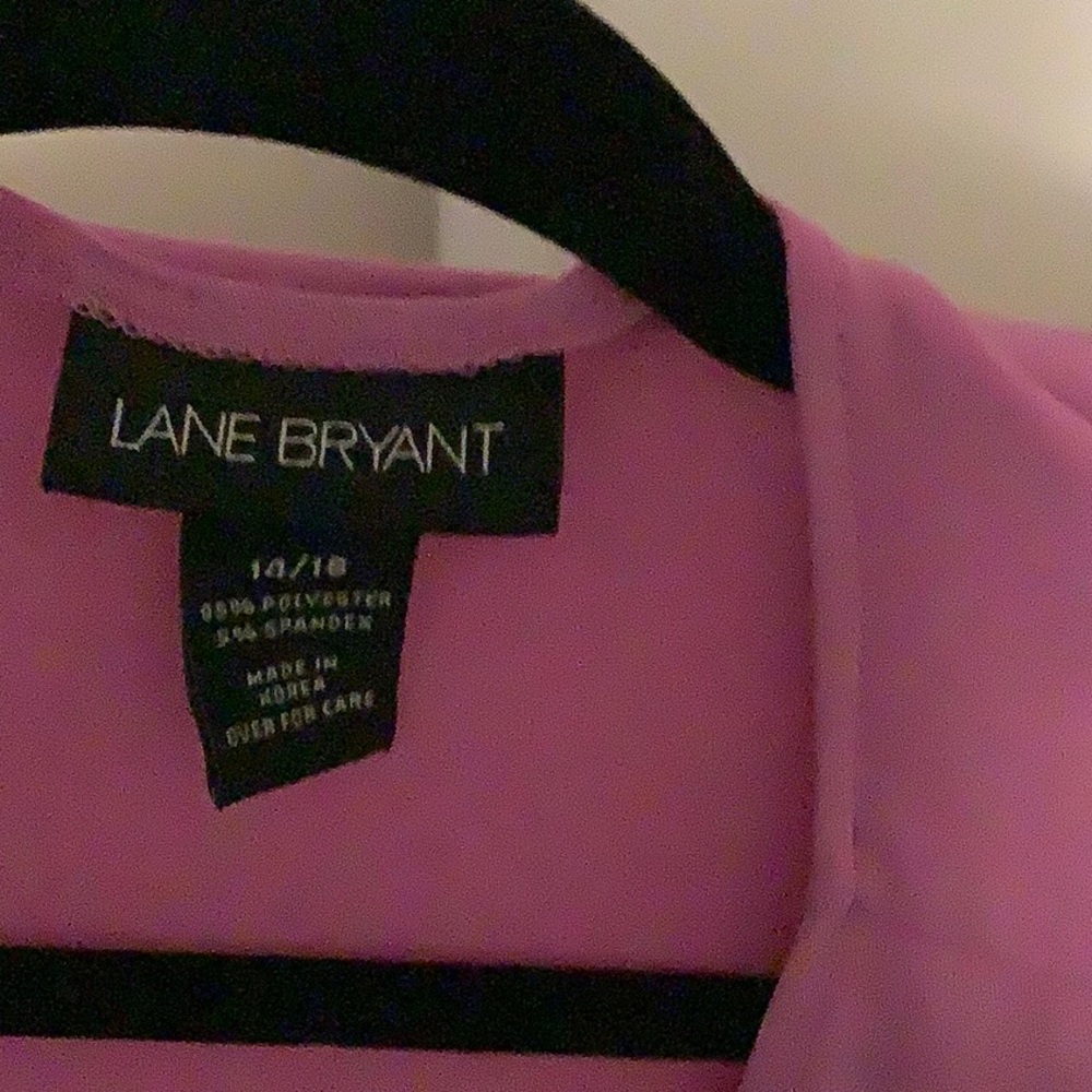 Lane Bryant top pink euc - Picture 3 of 5